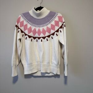 Free Assembly Women's Nordic Style Sweater - Cotton/Wool Blend